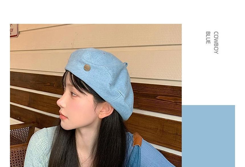 Washed Denim Beret SpreePicky