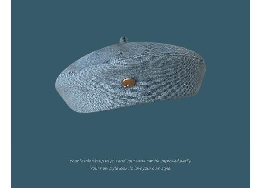 Washed Denim Beret SpreePicky