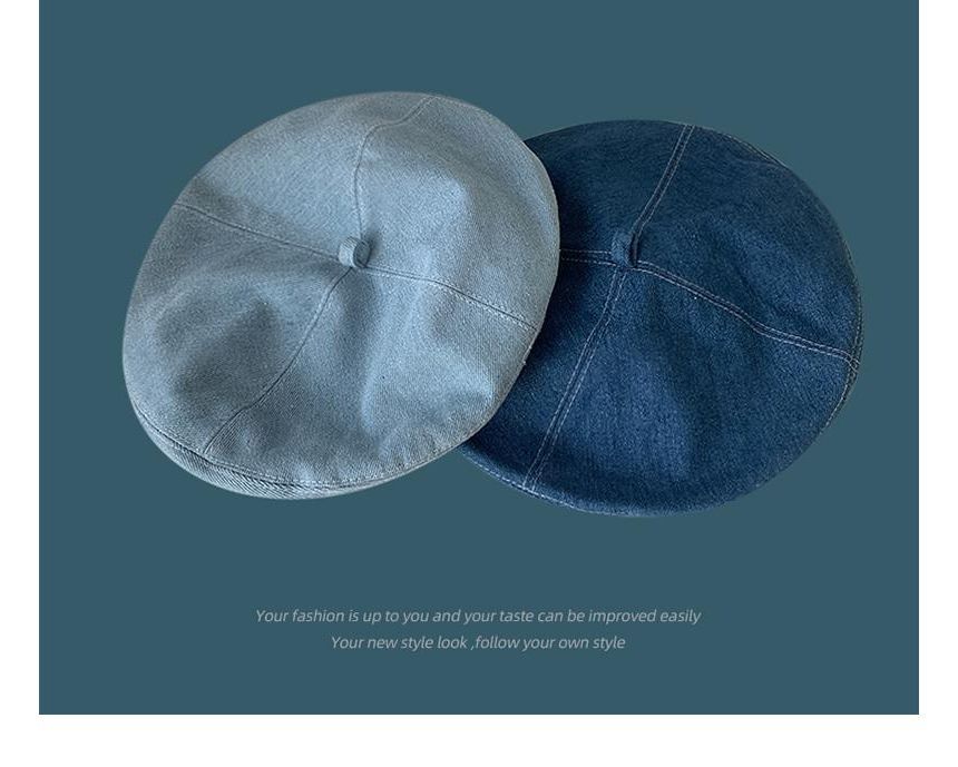 Washed Denim Beret SpreePicky