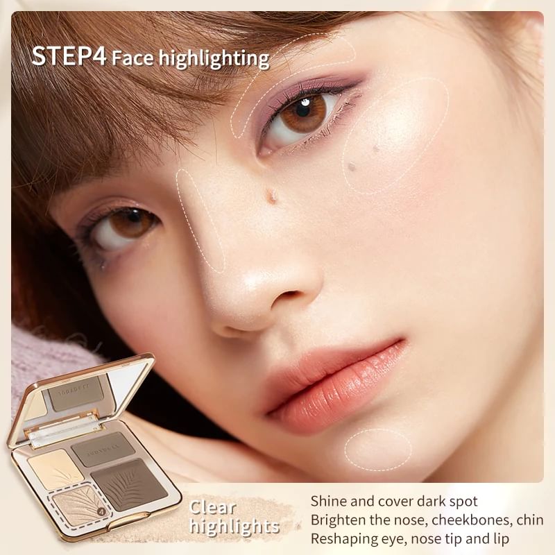 2 IN 1 Highlighter Contour Palette mySite