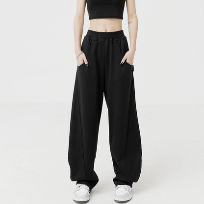 Low Rise Loose-Fit Wide-Leg Sweatpants SpreePicky