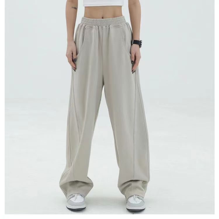 Low Rise Loose-Fit Wide-Leg Sweatpants SpreePicky