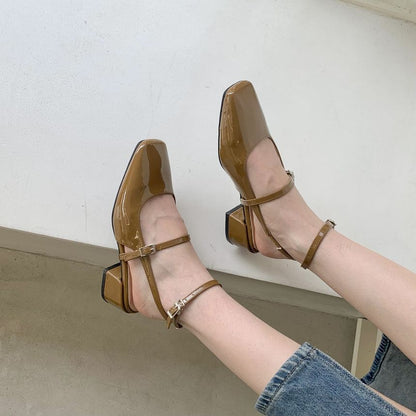 Block Heel Slingback Sandals SpreePicky