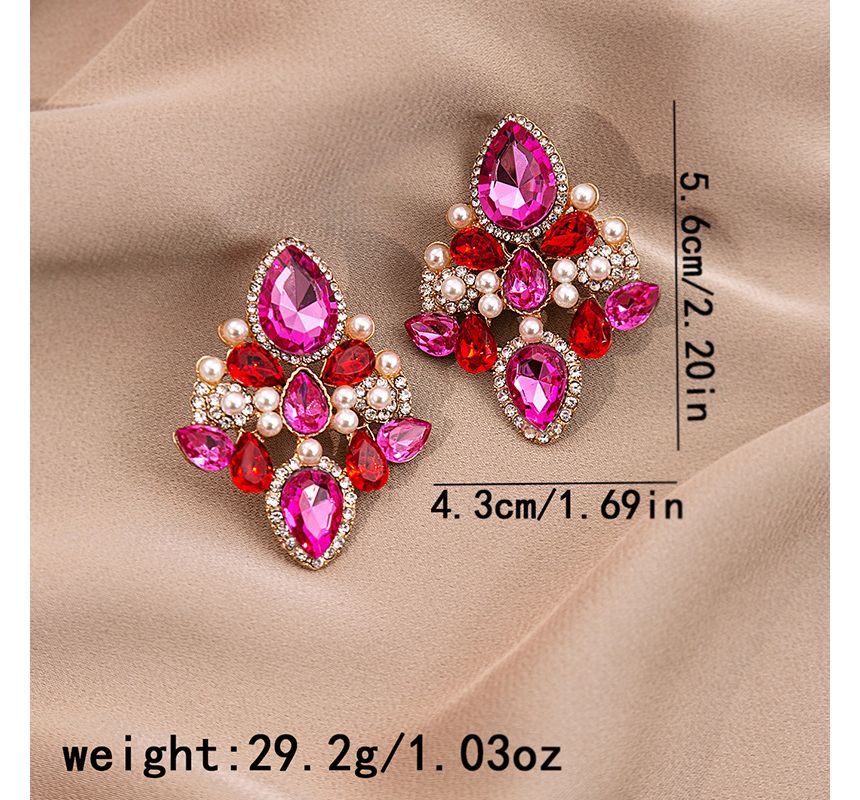 Rhinestone Drop Earring / Stud Earring SpreePicky