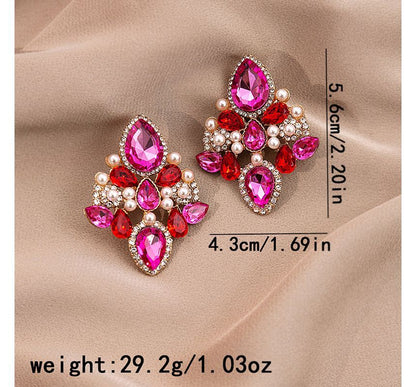 Rhinestone Drop Earring / Stud Earring SpreePicky