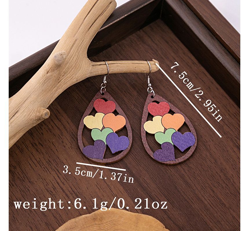 Wooden Drop Earring SpreePicky