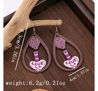 Wooden Drop Earring SpreePicky