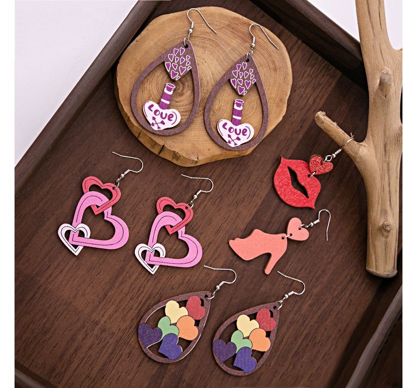 Wooden Drop Earring SpreePicky