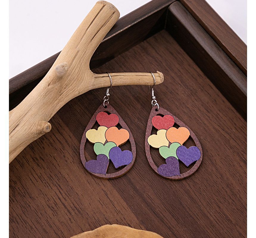 Wooden Drop Earring SpreePicky