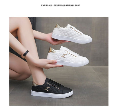 Lettering Lace Up Sneakers SpreePicky