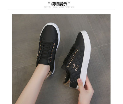 Lettering Lace Up Sneakers SpreePicky