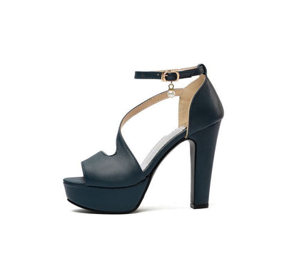 Ankle Strap Platform Chunky Heel Sandals SpreePicky