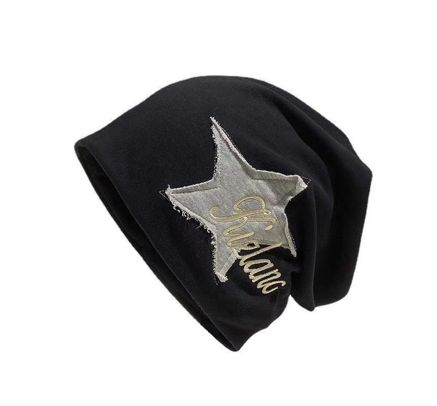 Lettering Star Embroidered Slouchy Beanie SpreePicky