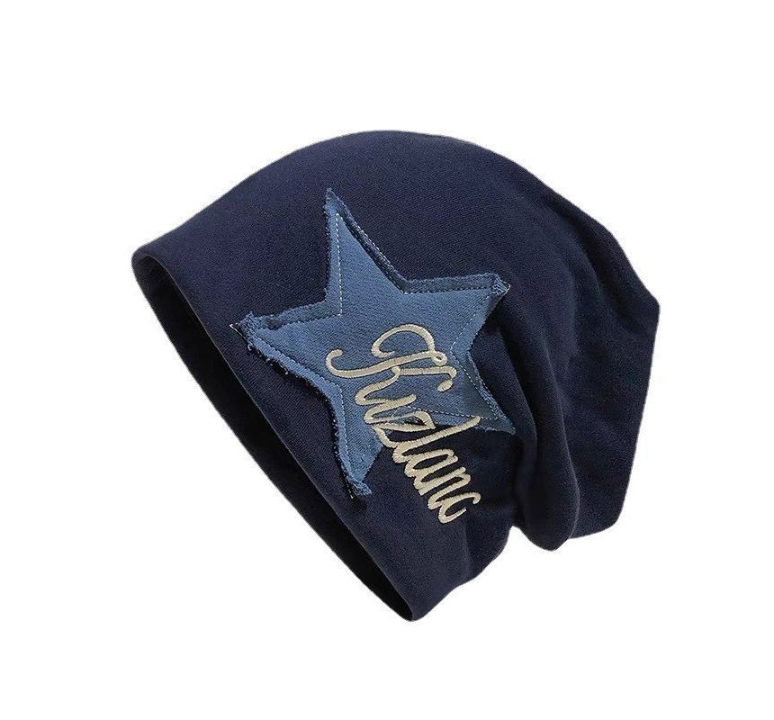 Lettering Star Embroidered Slouchy Beanie SpreePicky