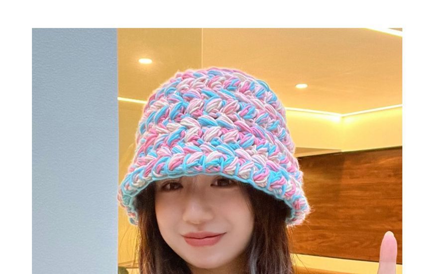 Melange Knit Bucket Hat SpreePicky