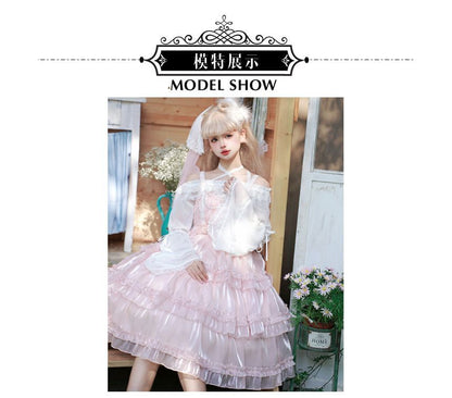 Spaghetti Strap Bow Two Tone Lolita A-Line Dress mySite