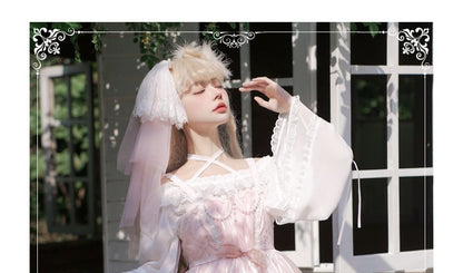 Spaghetti Strap Bow Two Tone Lolita A-Line Dress mySite