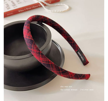 Plaid Fabric Headband SpreePicky