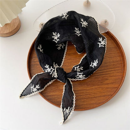 Floral Embroidered Neckerchief SpreePicky