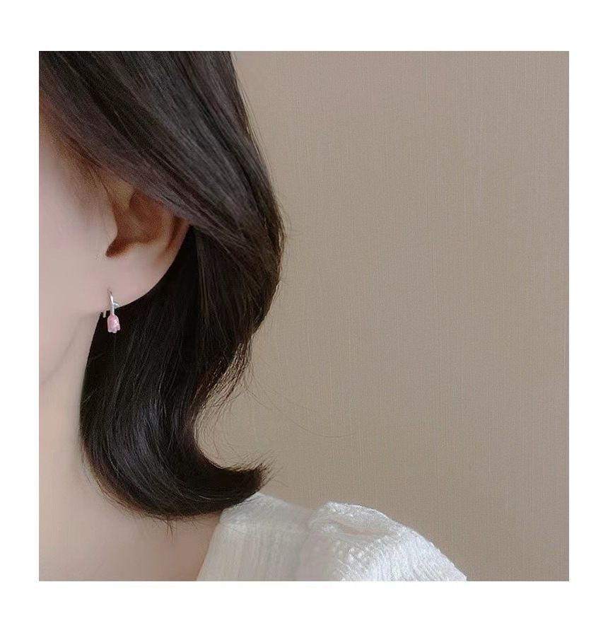 Tulip Glaze Alloy Stud Earring SpreePicky