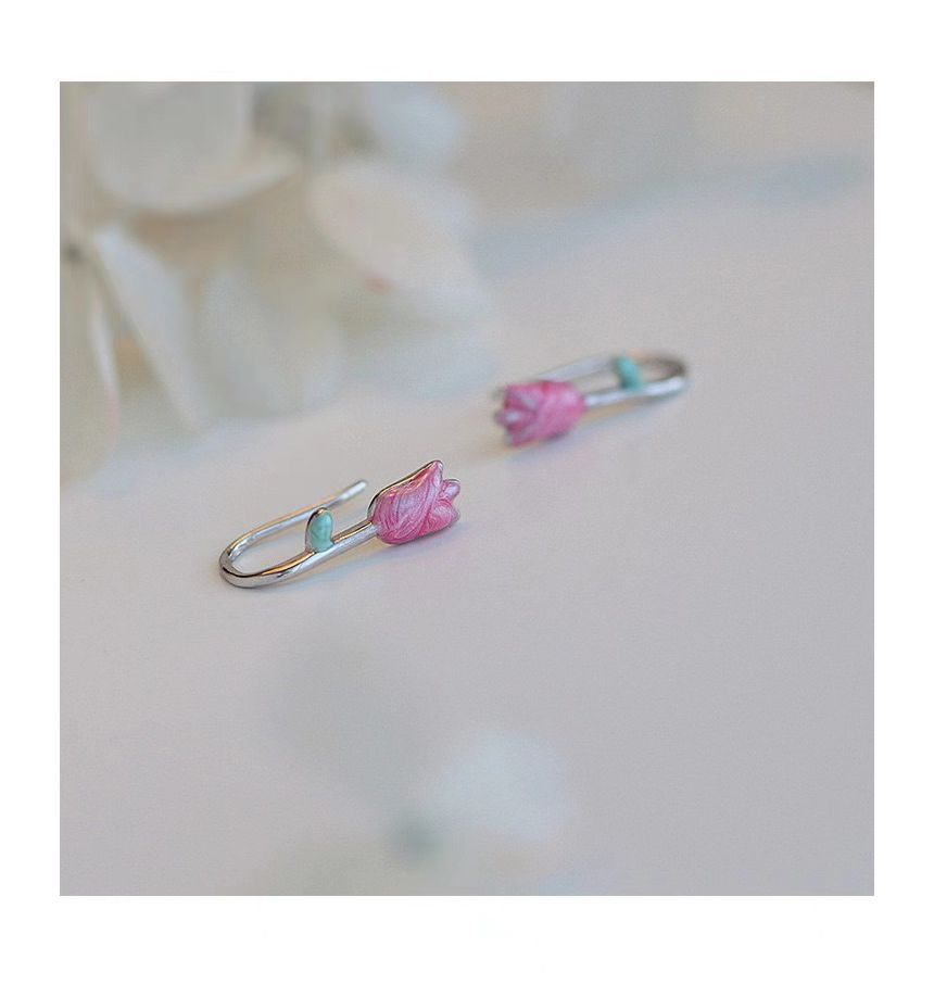 Tulip Glaze Alloy Stud Earring SpreePicky