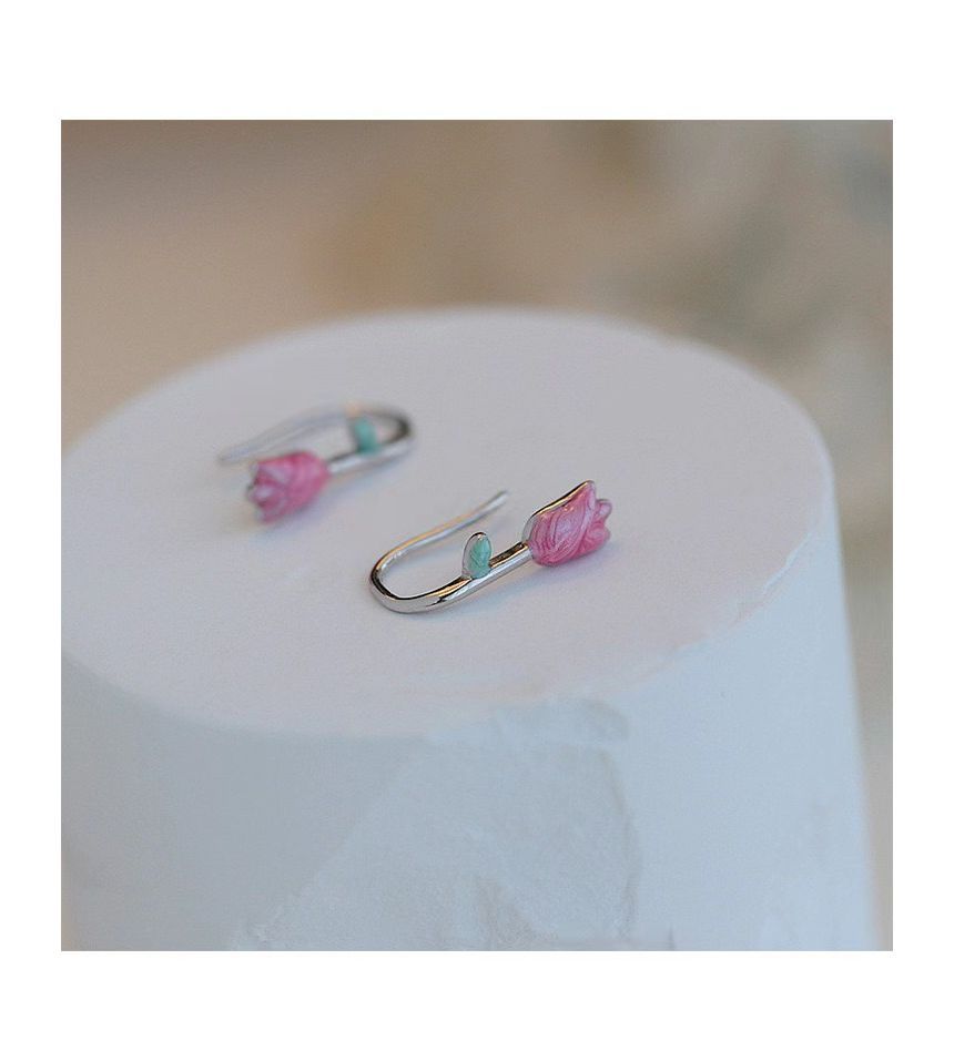 Tulip Glaze Alloy Stud Earring SpreePicky