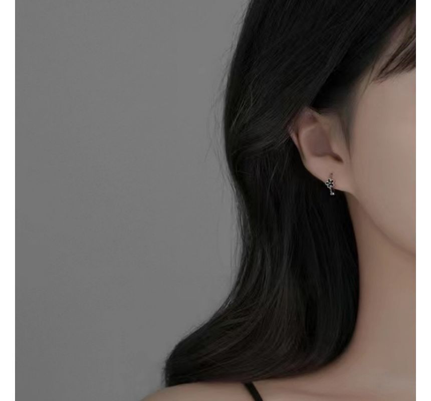 Floral Alloy Huggie Earring SpreePicky