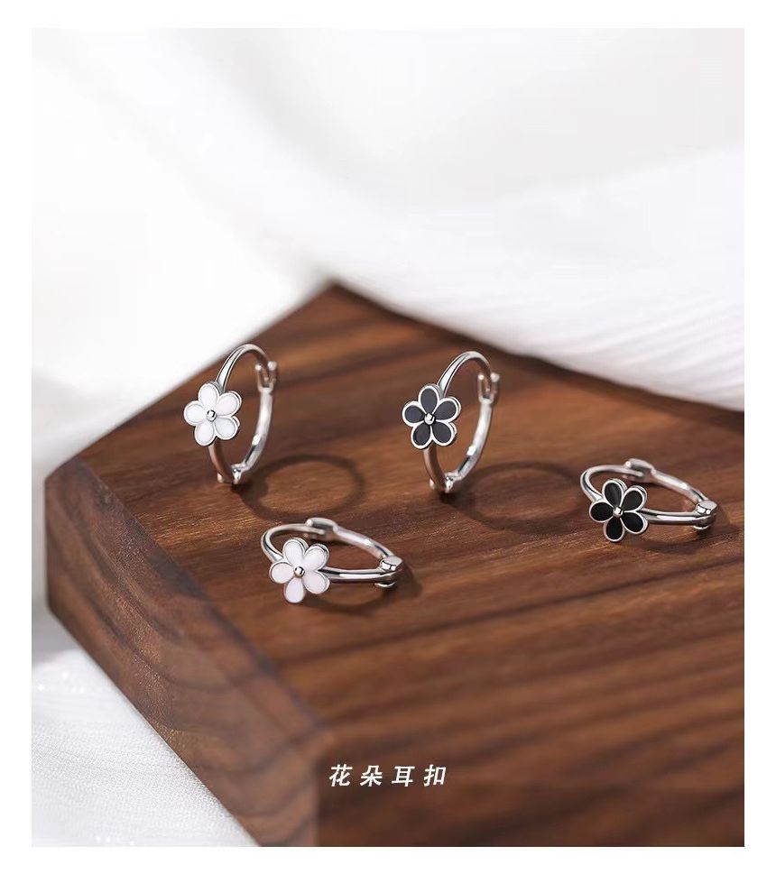 Floral Alloy Huggie Earring SpreePicky