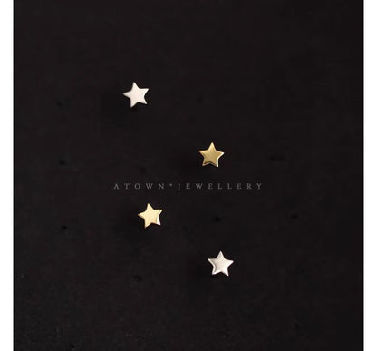 Star Sterling Silver Stud Earring SpreePicky