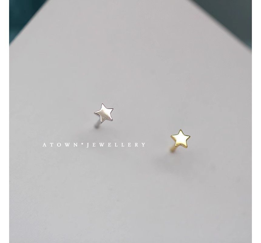 Star Sterling Silver Stud Earring SpreePicky