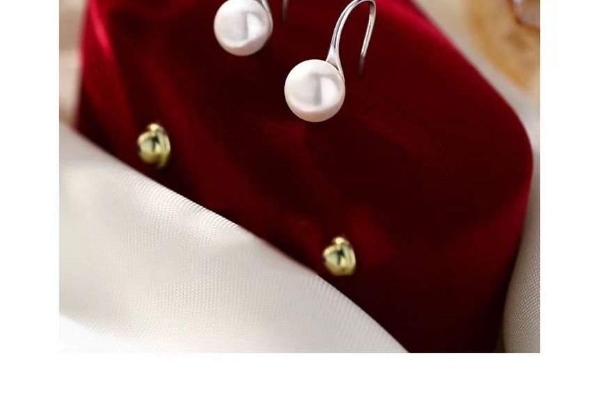 Faux Pearl Sterling Silver Drop Earring SpreePicky