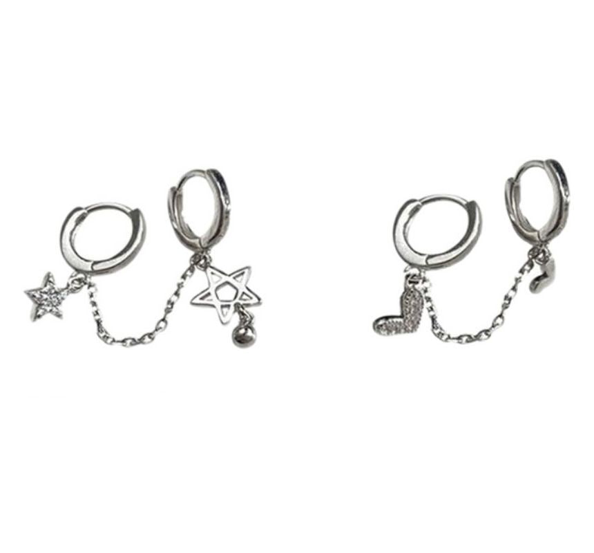 Chained Drop Huggie Earring SpreePicky