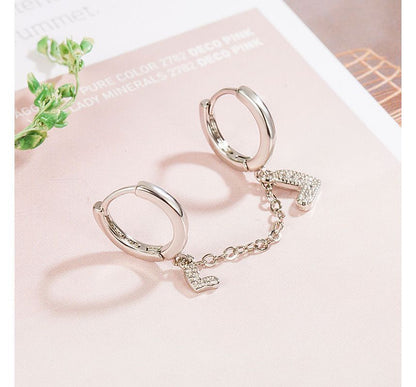 Chained Drop Huggie Earring SpreePicky