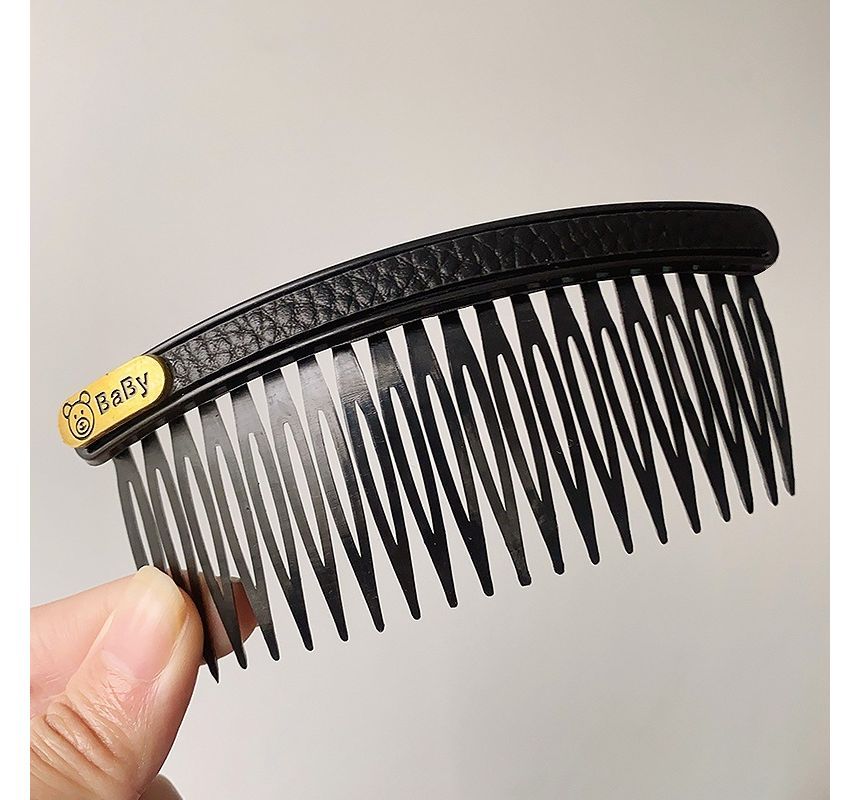 Faux Leather / Acrylic Hair Comb (Various Designs) SpreePicky