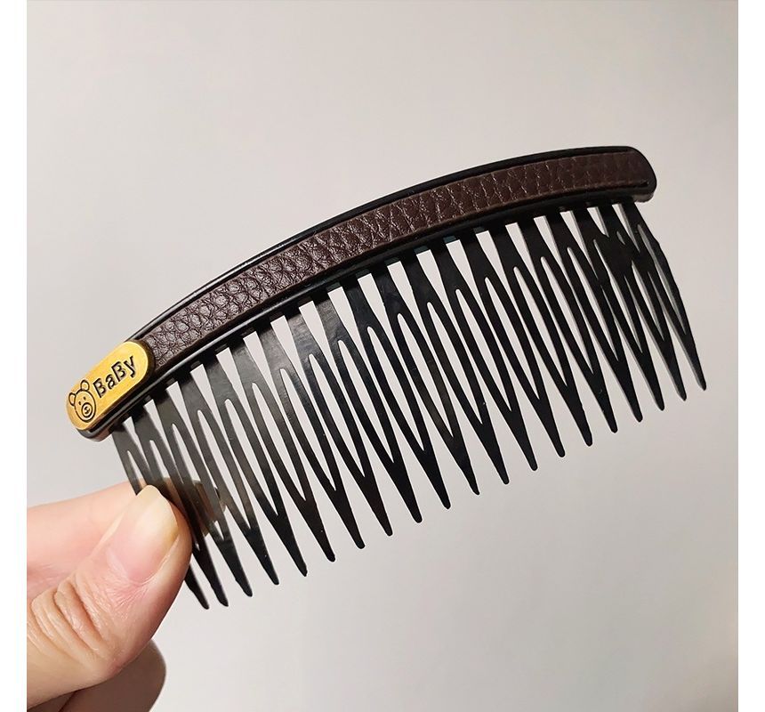 Faux Leather / Acrylic Hair Comb (Various Designs) SpreePicky