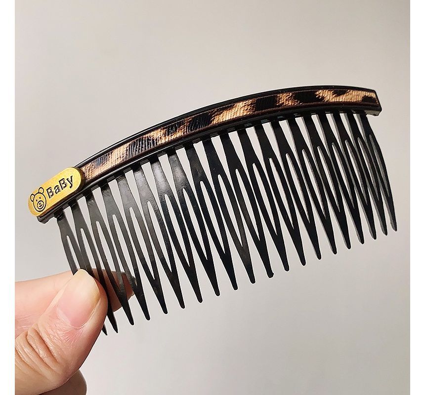 Faux Leather / Acrylic Hair Comb (Various Designs) SpreePicky