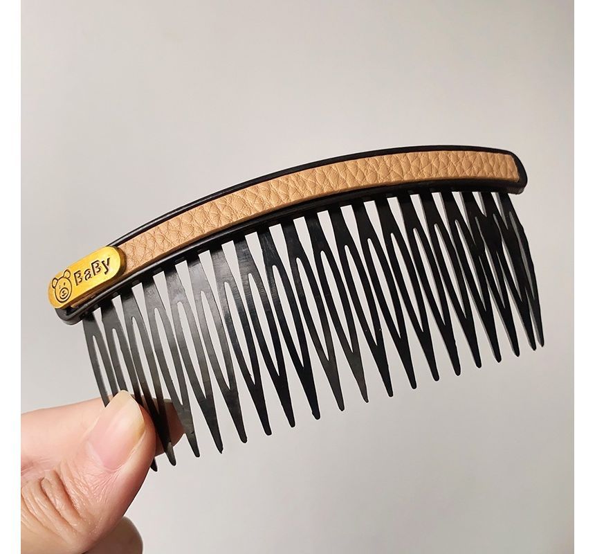 Faux Leather / Acrylic Hair Comb (Various Designs) SpreePicky