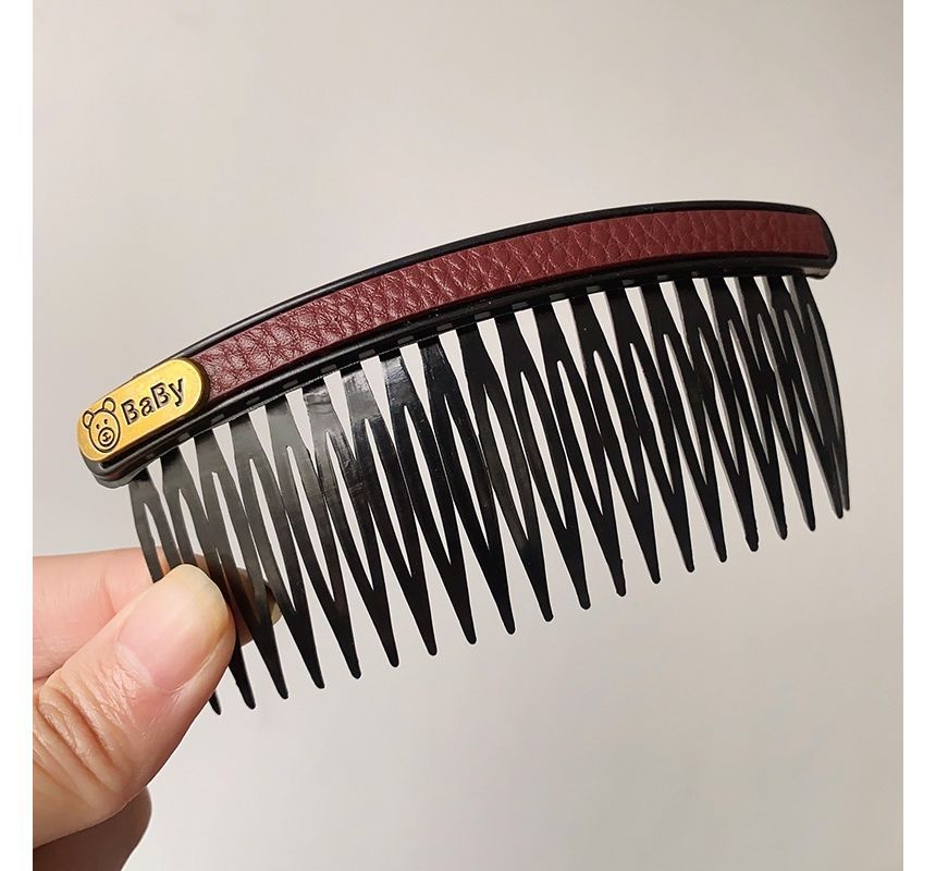 Faux Leather / Acrylic Hair Comb (Various Designs) SpreePicky