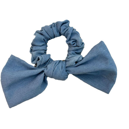 Bow Denim Scrunchie SpreePicky