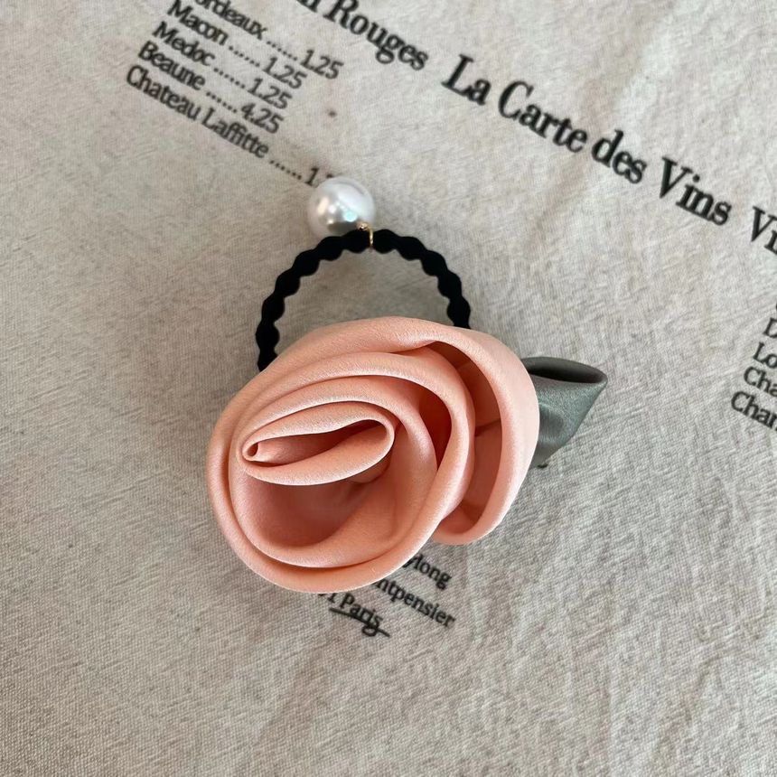 Rose Fabric Hair Tie SpreePicky