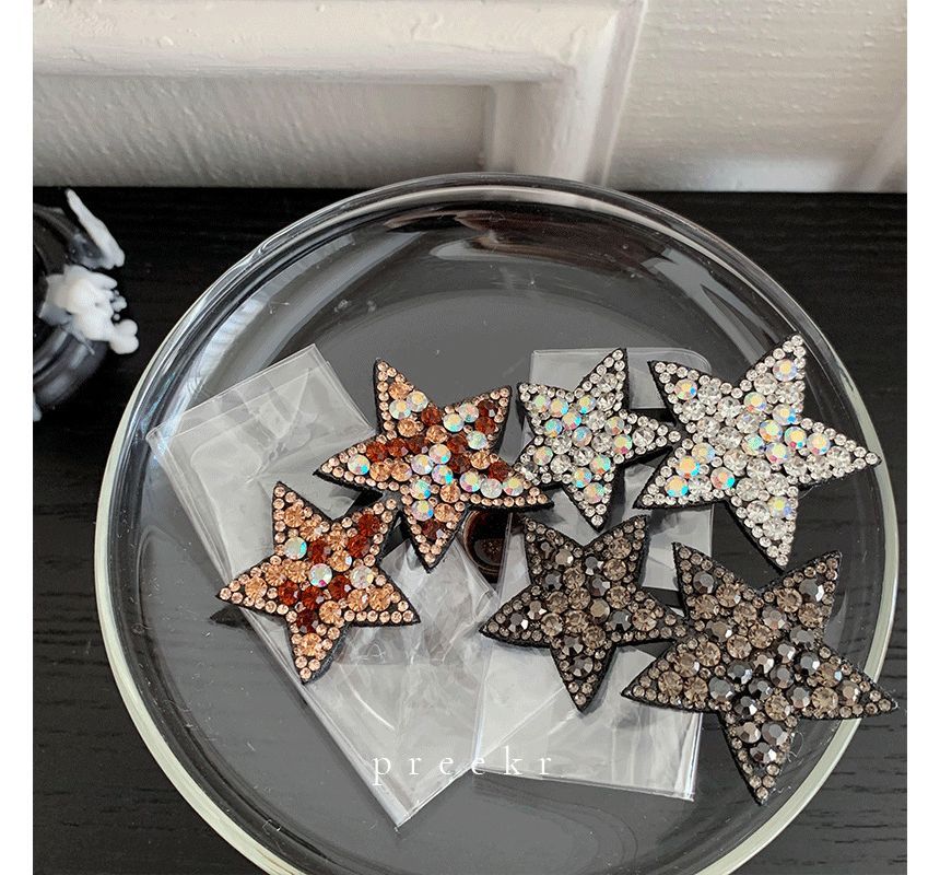 Star Rhinestone Alloy Hair Clip SpreePicky