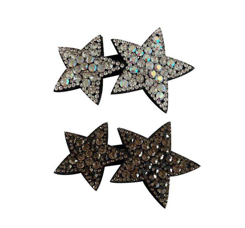 Star Rhinestone Alloy Hair Clip SpreePicky