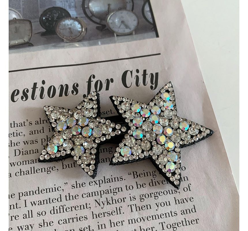 Star Rhinestone Alloy Hair Clip SpreePicky