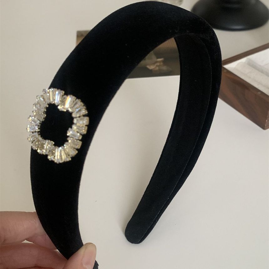 Rhinestone Velvet Headband / Hair Clamp SpreePicky