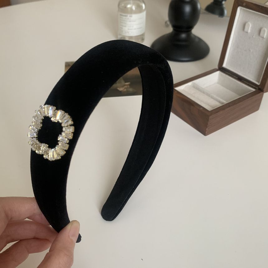 Rhinestone Velvet Headband / Hair Clamp SpreePicky