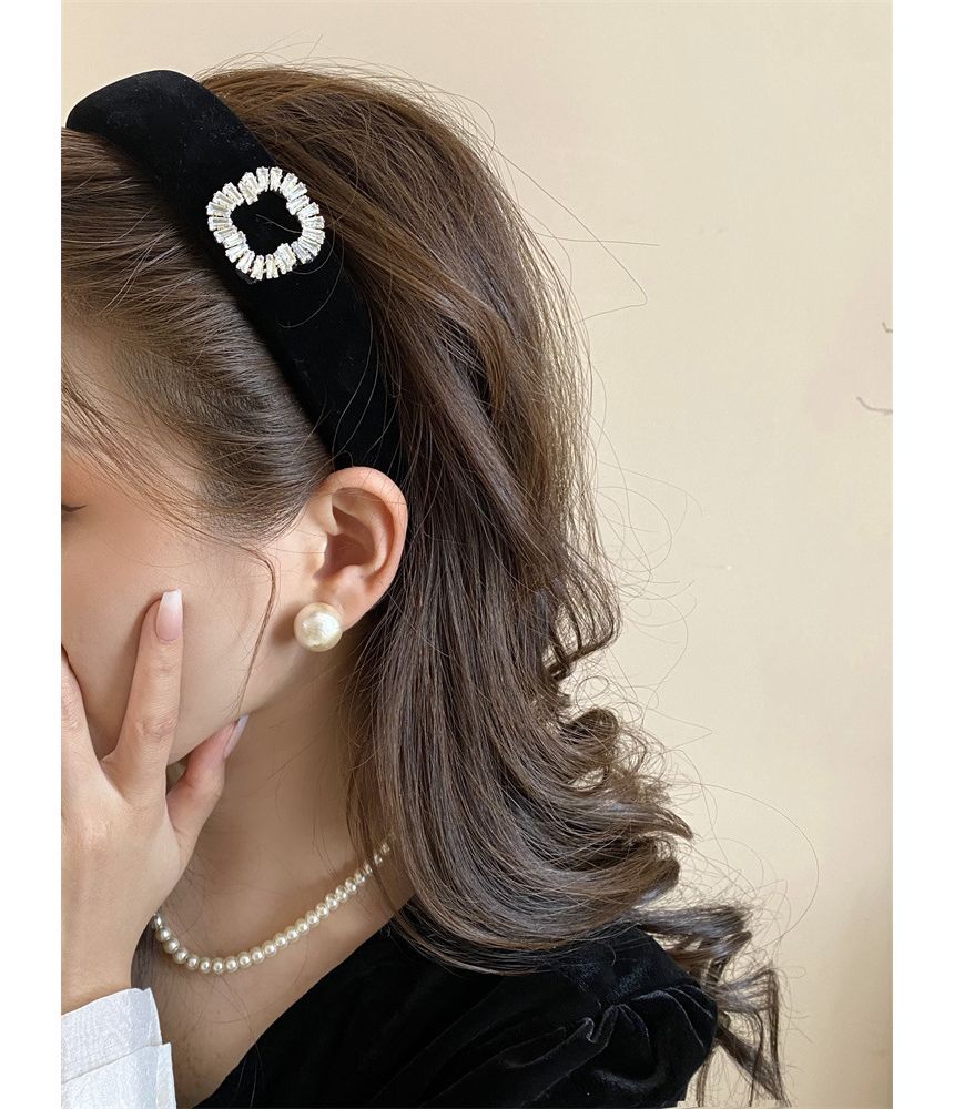 Rhinestone Velvet Headband / Hair Clamp SpreePicky