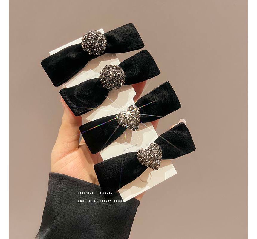 Bow Velvet Hair Clip (Various Designs) SpreePicky