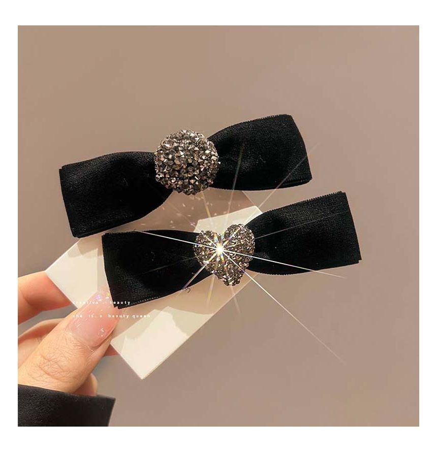 Bow Velvet Hair Clip (Various Designs) SpreePicky