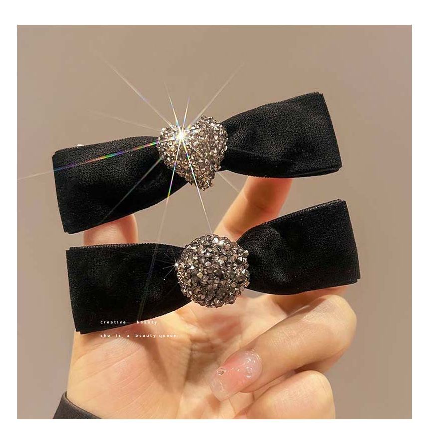 Bow Velvet Hair Clip (Various Designs) SpreePicky