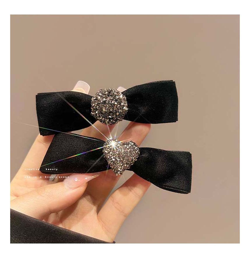 Bow Velvet Hair Clip (Various Designs) SpreePicky